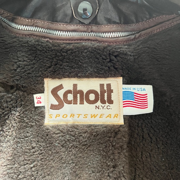 Men’s leather flight jacket. Size 34. - Picture 6 of 6